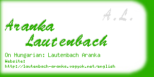 aranka lautenbach business card